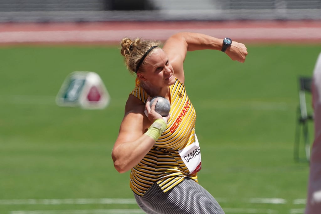 Sara Gambetta verbesserte im olympischen Kugelstoßfinale ihren persönlichen Rekord.