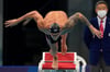 US-Star Caeleb Dressel siegte in Tokio auch über 50 Meter Freistil.