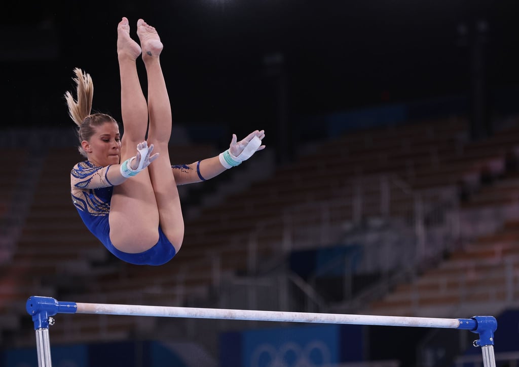 Elisabeth Seitz wurde Fünfte am Stufenbarren.