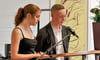 Lena Kniep und Eike Klotsch hielten die Abschlussrede während der Zeugnisvergabe. 