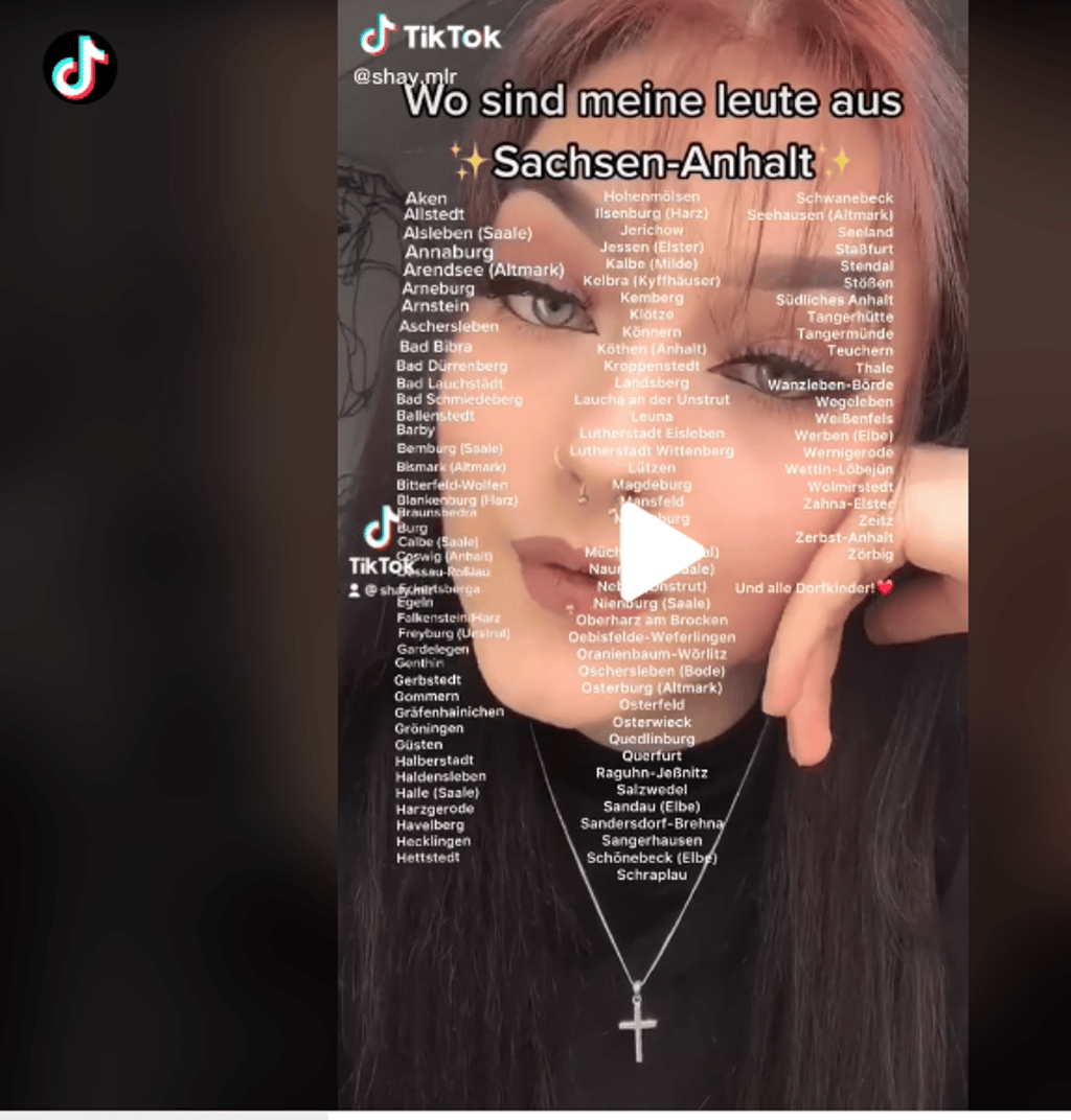 Tiktokerin Shannon hat auch einzelne Videos zu Sachsen-Anhalt auf ihrem Kanal veröffentlicht.