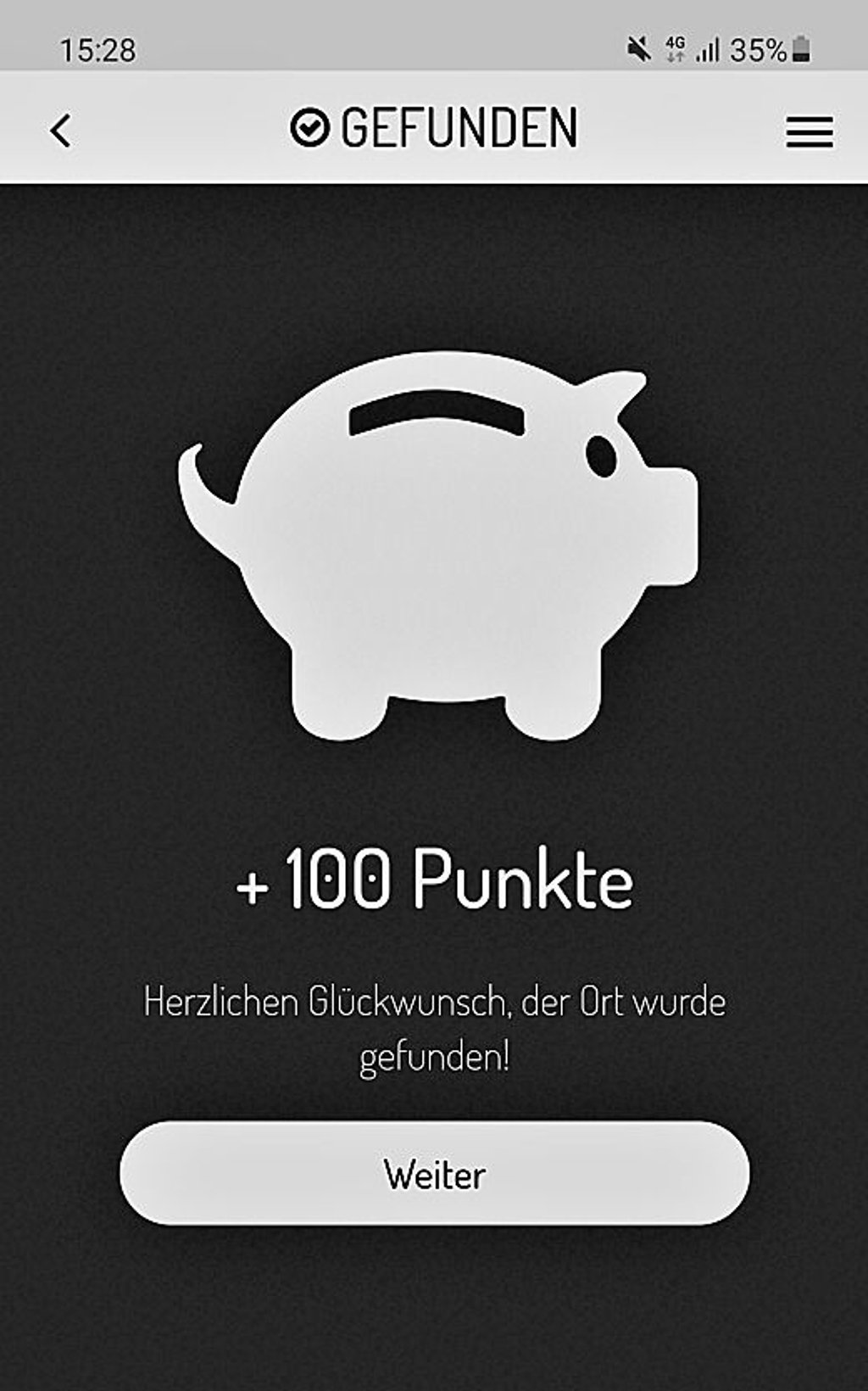 Ist das Ziel gefunden, gibt es 100 Punkte.