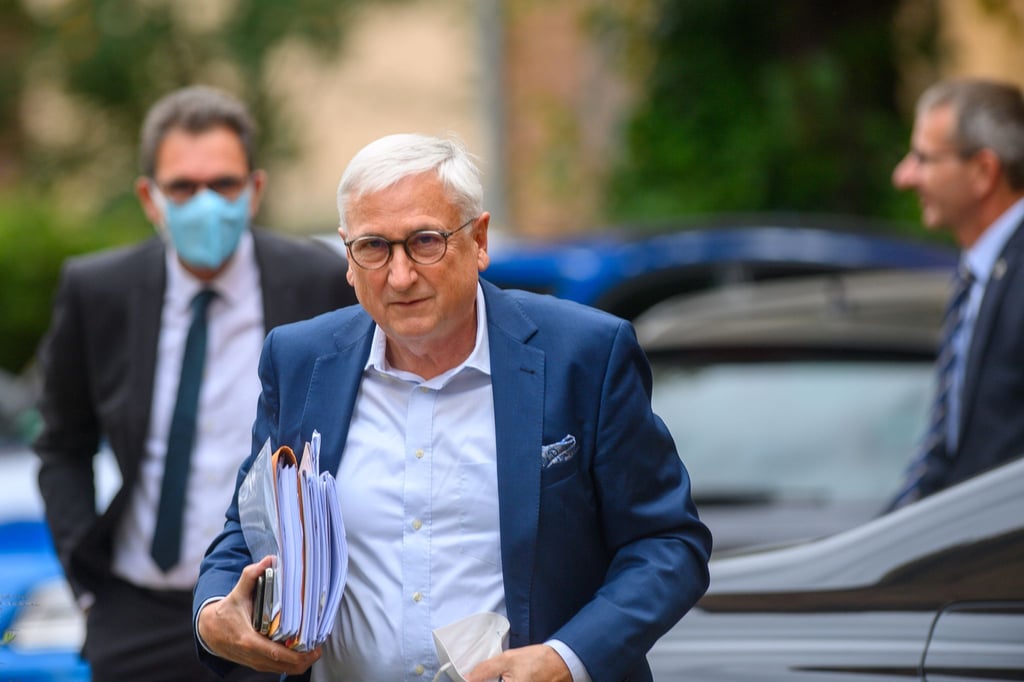 Michael Richter (CDU, M), Finanzminister des Landes Sachsen-Anhalt, geht in den Landkreistag.