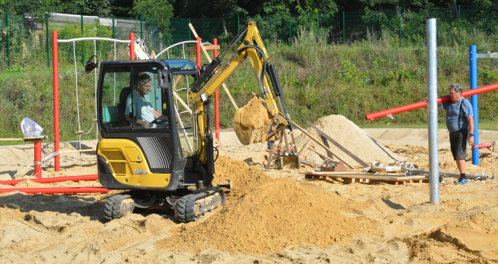 Der Spielplatzbau an der Kita Jävenitz geht voran