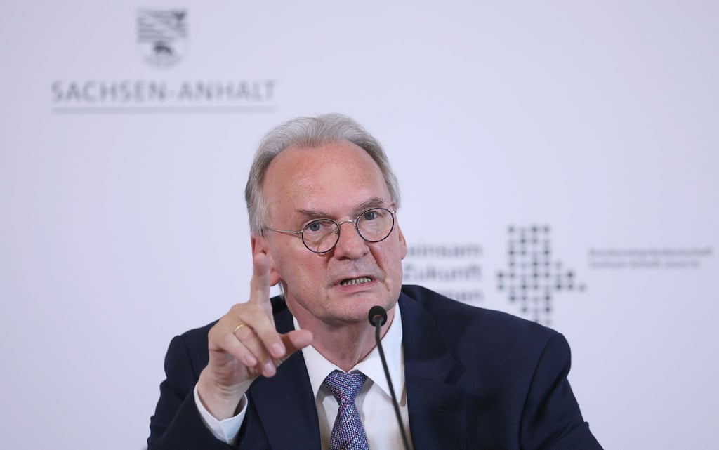 Reiner Haseloff (CDU) spricht.