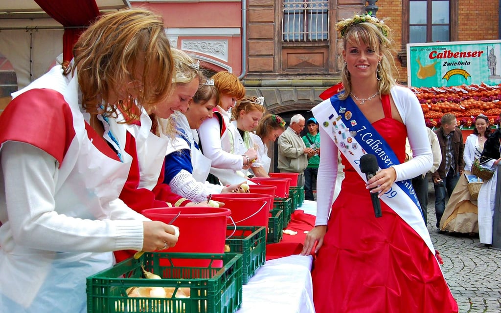 Das Foto zeigt die siebte Bollenkönigin von Calbe, Frauke I., beim Bollenfest. Wenn in diesem Jahr am 4. September wieder ein Bollenfest stattfindet, soll erneut eine Königin gekrönt werden.