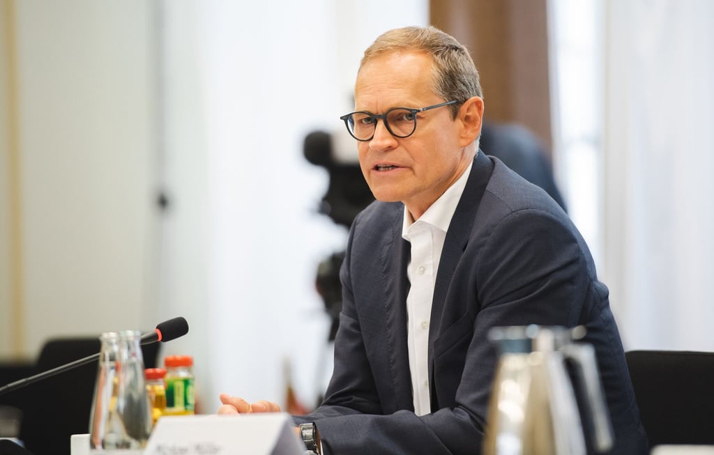 Der Regierende Bürgermeister Michael Müller (SPD) spricht.