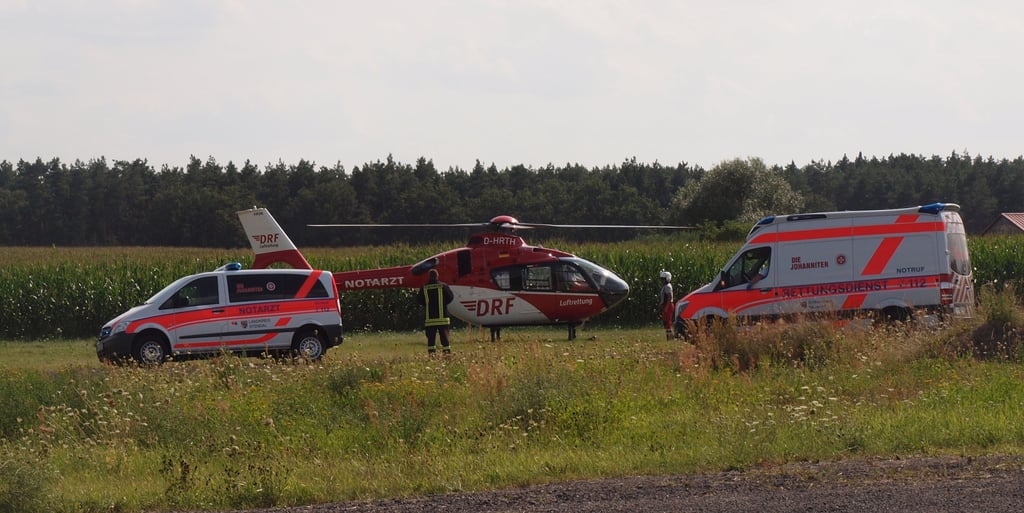 Rettungshubschrauber und Rettungswagen waren im Einsatz.