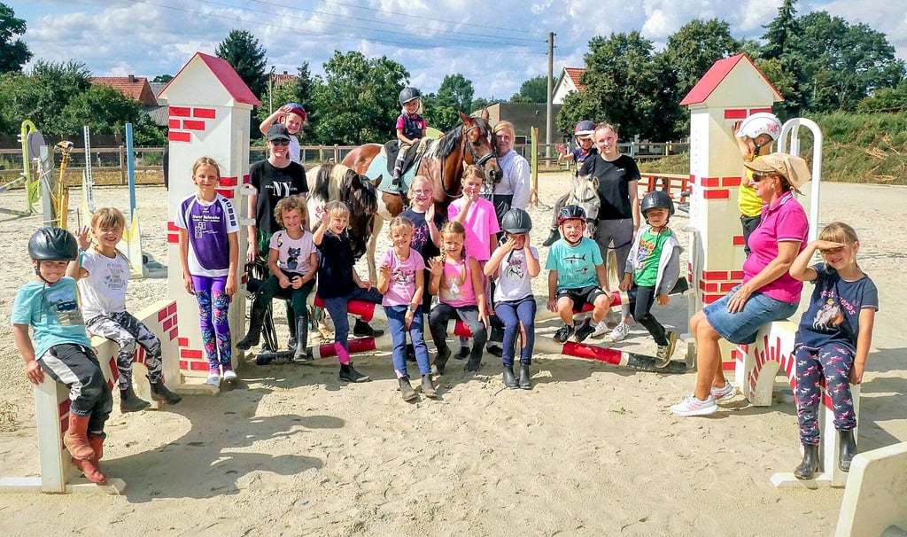 Kinder im Alter von vier bis acht Jahren erlebten in der Düsedauer Reitwerkstatt ?Richtig reiten reicht? eine Sommerwoche, in der sich fast alles um Pferde drehte.
