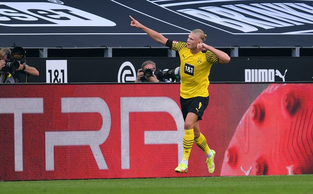 Dortmunds Stürmer Erling Haaland zeigte sich zum Saisonstart in Topform.