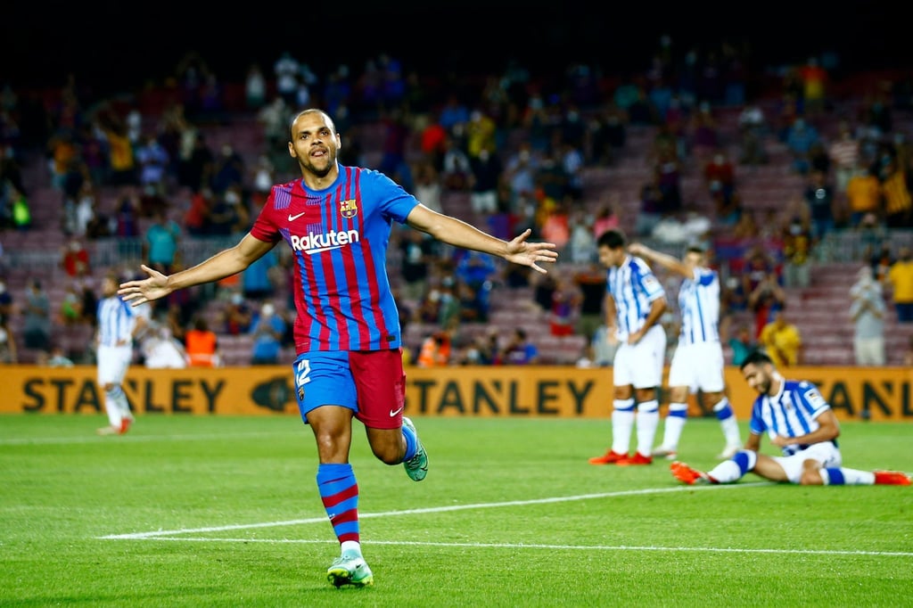 Traf zweimal selbst und bereitete einen weiteren Treffer vor: Barcelonas Martin Braithwaite.