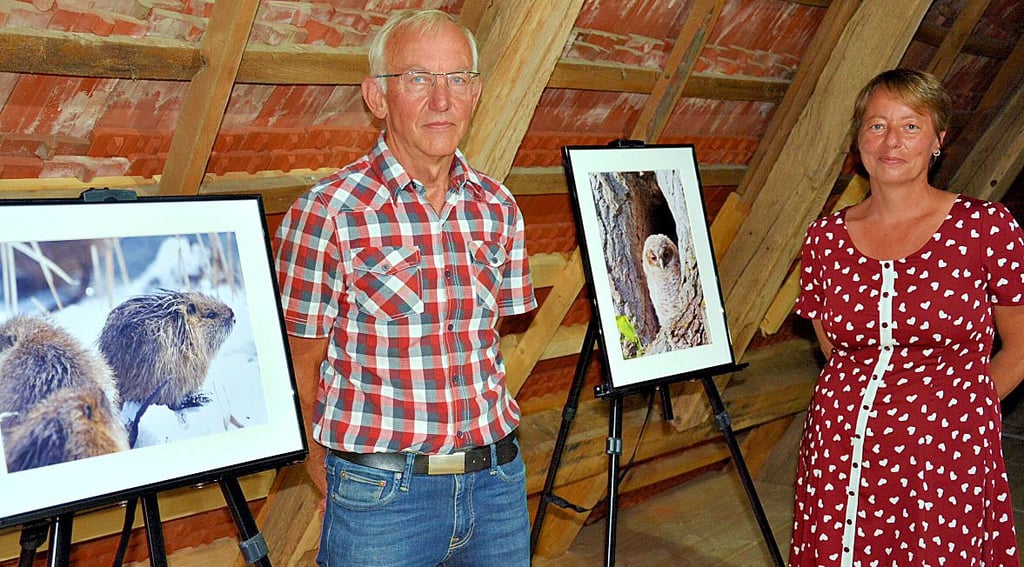 Gerhard Knacke und seine Tochter Juliane Huthmann stellten am Wochenende in Ipse aus.