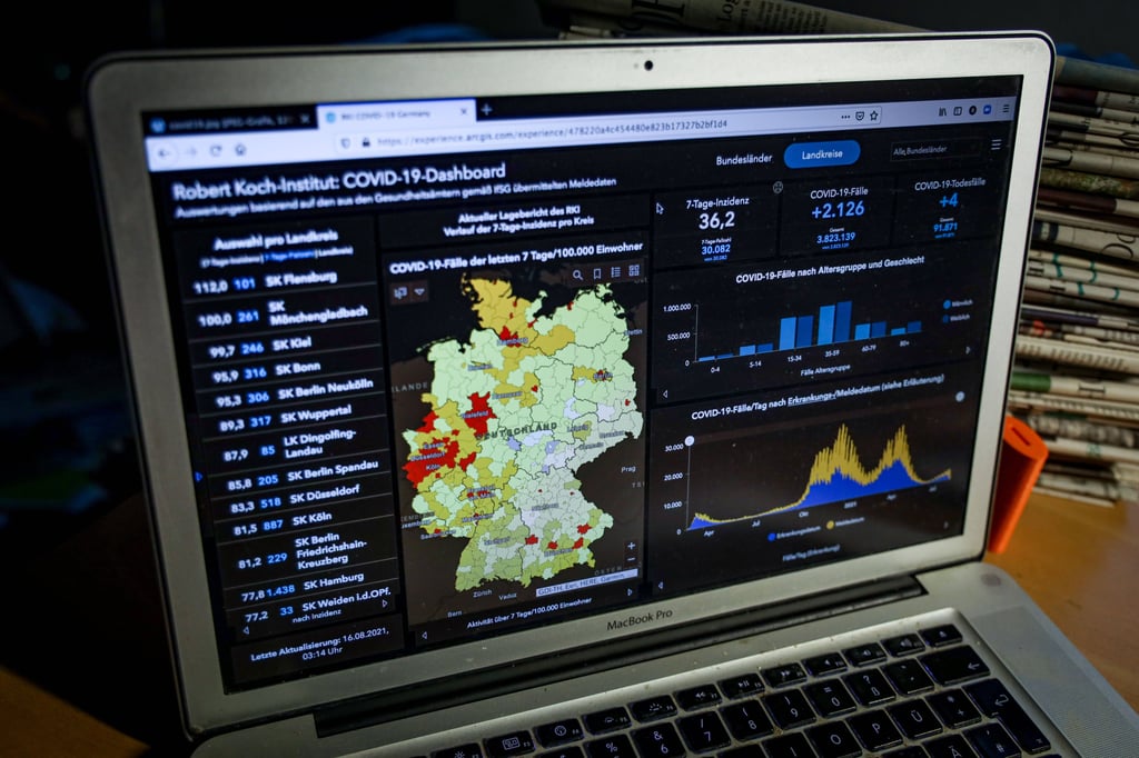 Covid-19-Dashboard des Robert Koch-Institutsam 16.08.2021