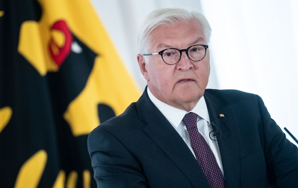 Bundespräsident Frank-Walter Steinmeier äußert sich im Schloss Bellevue zur Situation in Afghanistan.