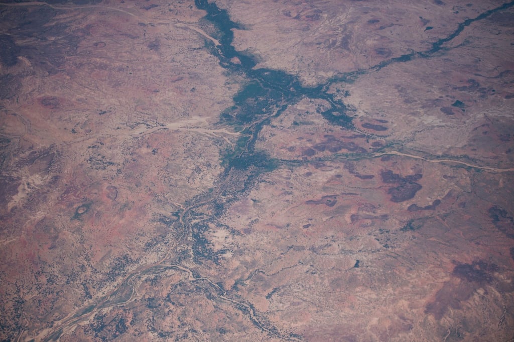 Blick aus dem Flugzeug auf einen Landstrich im Niger (Archivbild).