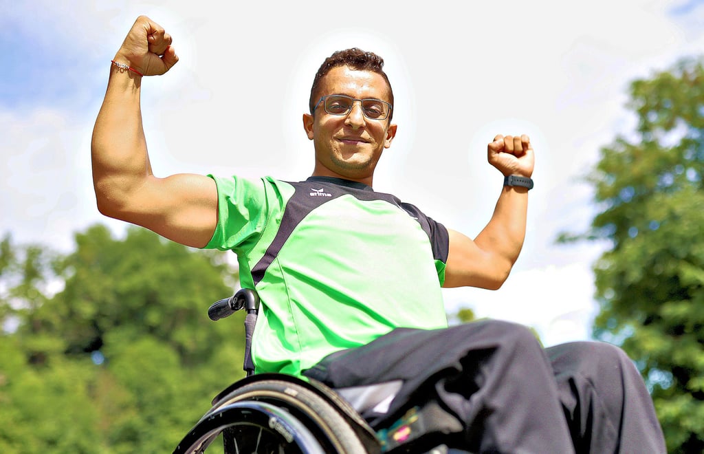 Anas Al Khalifa fühlt sich stark. Der Syrer aus Halle freut sich auf seinen Start bei den Paralympics in Tokio.