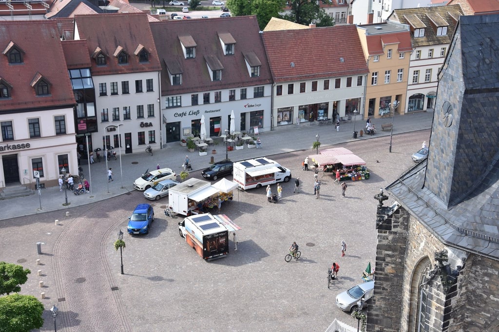 Blick auf den Köthener Markt.