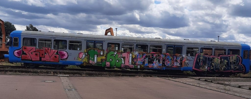 Das Graffiti an der Wipperliese ist ungefähr 20 Meter lang.