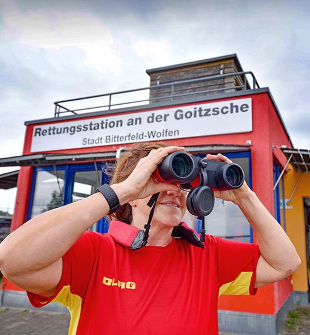 Alles im Blick am Goitzsche-Strand.