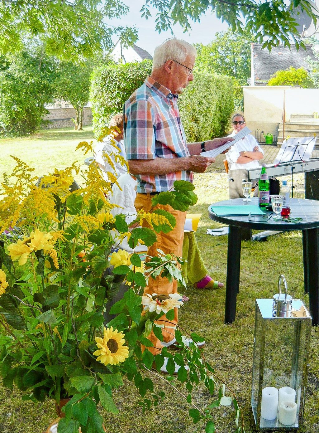 Peter Kunz liest auch in diesem Sommer wieder in Görzig.