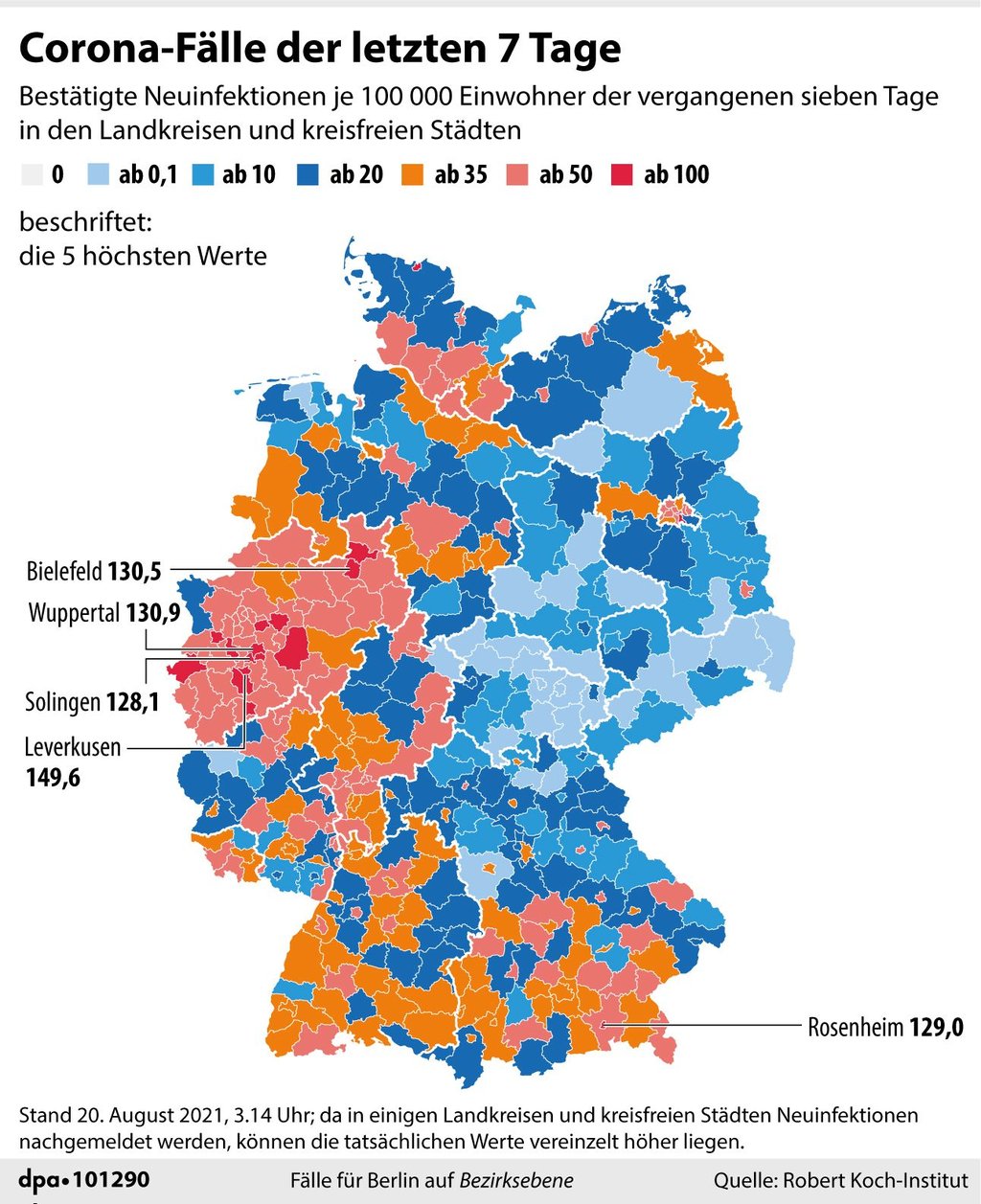 Während die bundesweite Sieben-Tage-Inzidenz stark steigt, bleibt sie in Sachsen-Anhalt vergleichsweise gering.