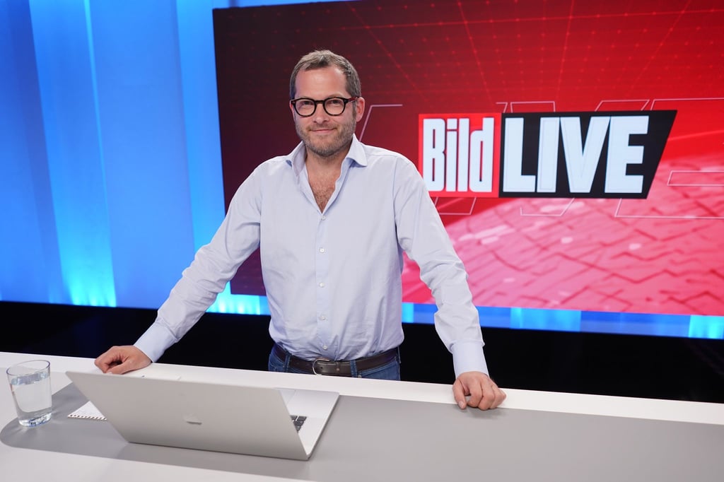 Julian Reichelt, Chefredakteur „Bild“, im Studio..