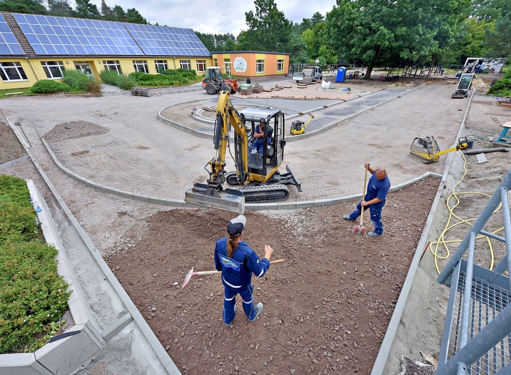 So schön wird der Schulhof in Gossa. Das Land fördert das Vorhaben.