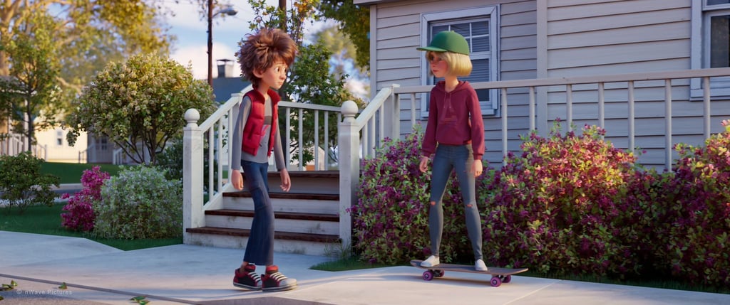 Adam und Emma in einer Szene des Films "Bigfoot Junior - Ein tierisch verrückter Familientrip".