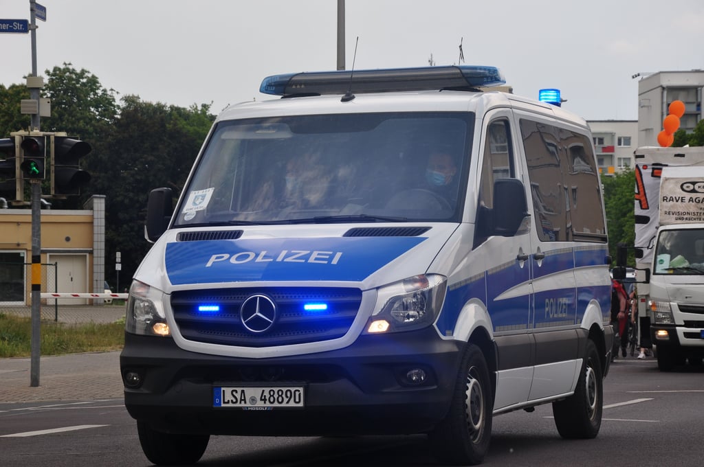 In Magdeburg ermittelt die Polizei gegen einen 28-Jährigen, der auf einen fahrenden Zug aufgesprungen war.