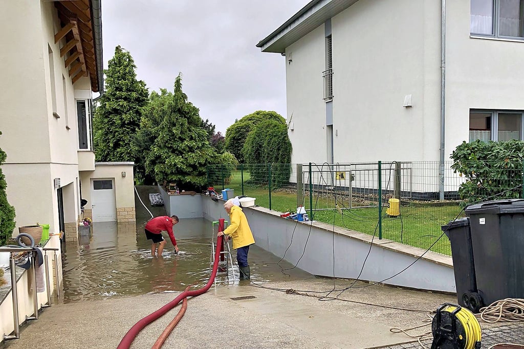 Bei einigen Häusern in Meuschau waren Keller vollgelaufen.
