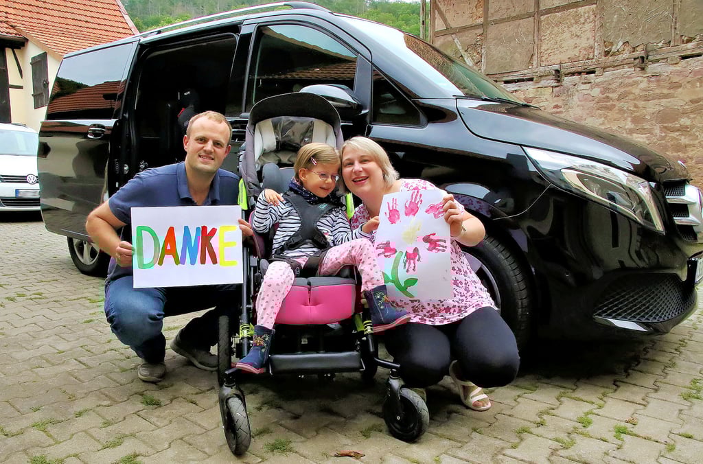Familie Friedrich sagt Danke für die Spendenbereitschaft der Leute.