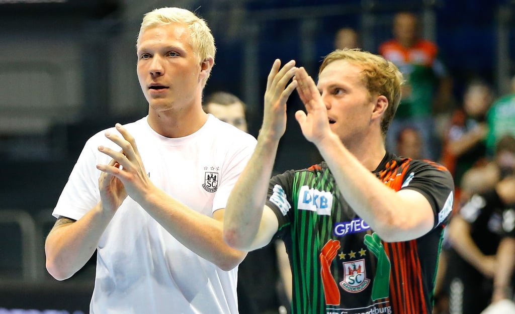 Magnus Saugstrup (l.) trifft beim SCM auch seinen ehemaligen Aalborger Teamkollegen Omar Ingi Magnusson wieder.