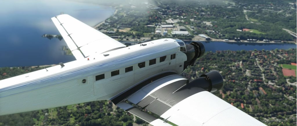Die virtuelle "Tante Ju" im Microsoft Flight Simulator