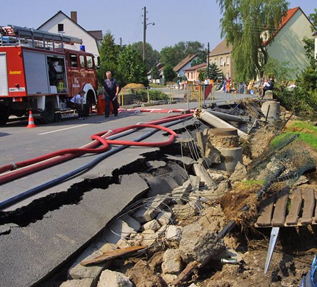 Zerstörung in Raguhn