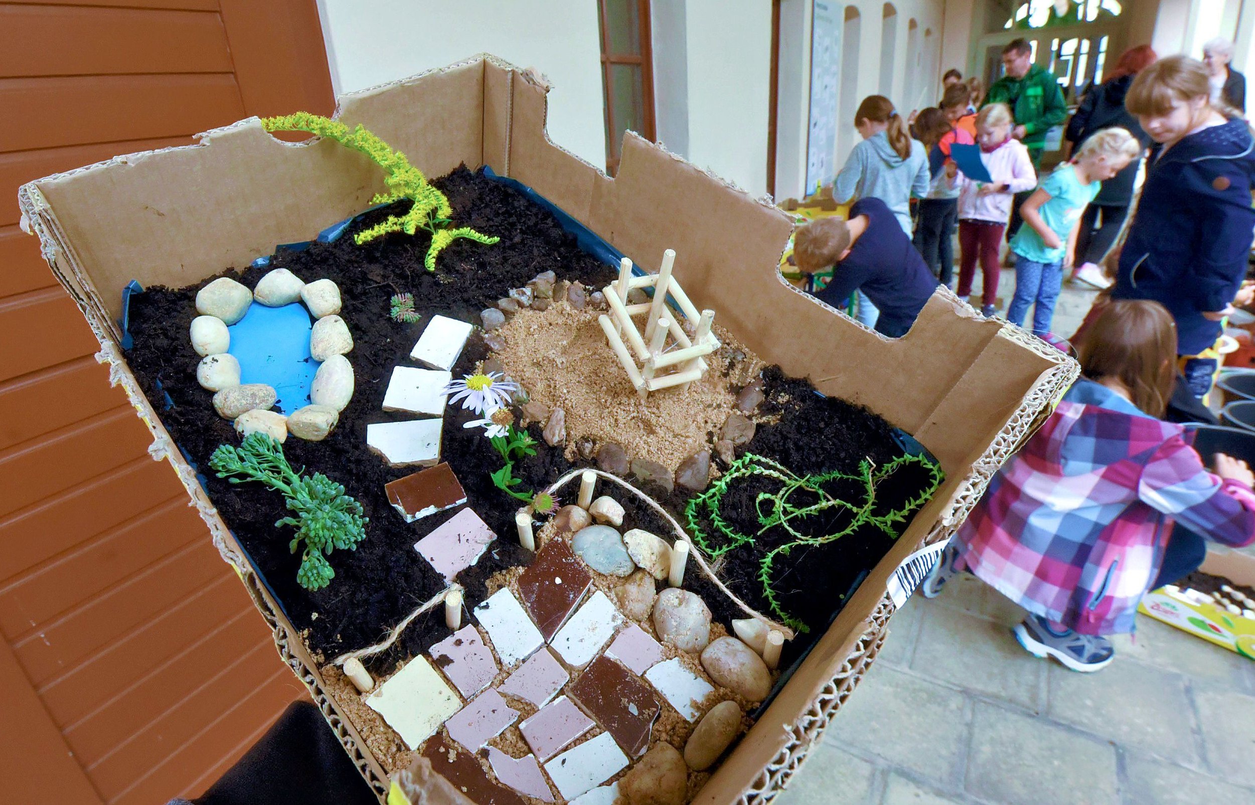Der Garten in der Kiste im Ascherslebener Museumshof