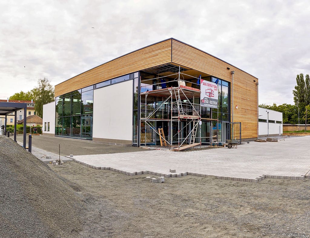Der Penny-Markt in Tröglitz nimmt Gestalt an.