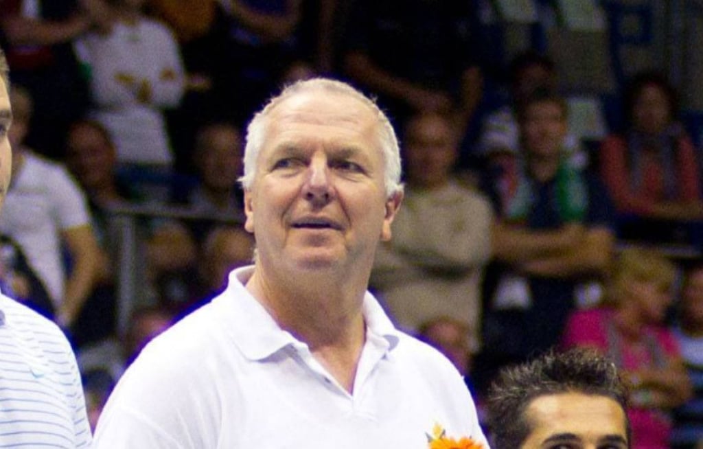 Wurftrainer Armin Lemme bei der Ehrung der Magdeburger Olympiateilnehmer im Jahr 2012 in Magdeburg.