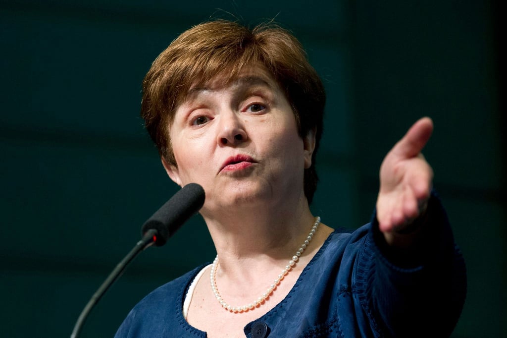 Kristalina Georgiewa, Weltbank CEO, spricht auf dem jährlichen IWF-Frühjahrstreffen.