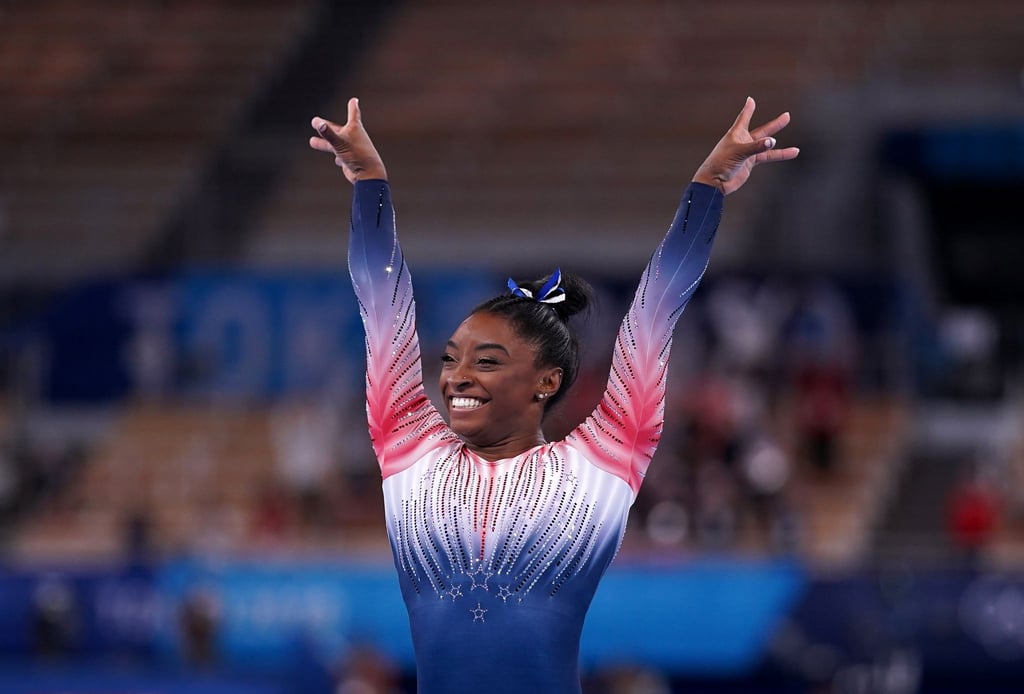 Turnte am Schwebebalken zu Bronze: Simone Biles.