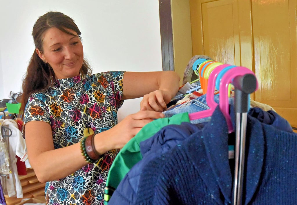 Claudia Adelberg hat den ersten Kindersachenflohmarkt in Frose organisiert.