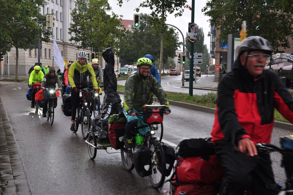 Die Initiative "Changing Cities" auf der "Tour de Verkehrswende" in Magdeburg.