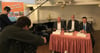 André Schröder, Rainer Robra und Jürgen Richter (v.r.) bei der Pressekonferenz nach dem Allstedt-Gipfel.