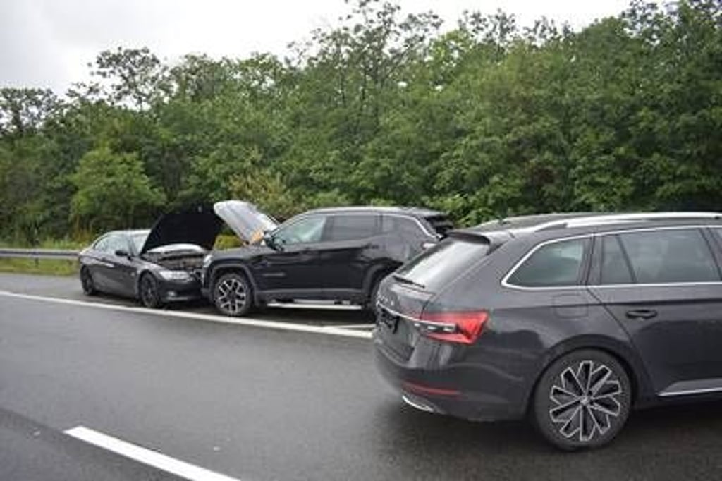 Die Unfallstelle auf der Autobahn bei Dessau.