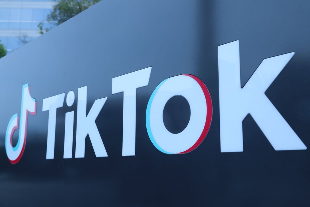 Das Logo des Video-Tausch-Unternehmens TikTok.