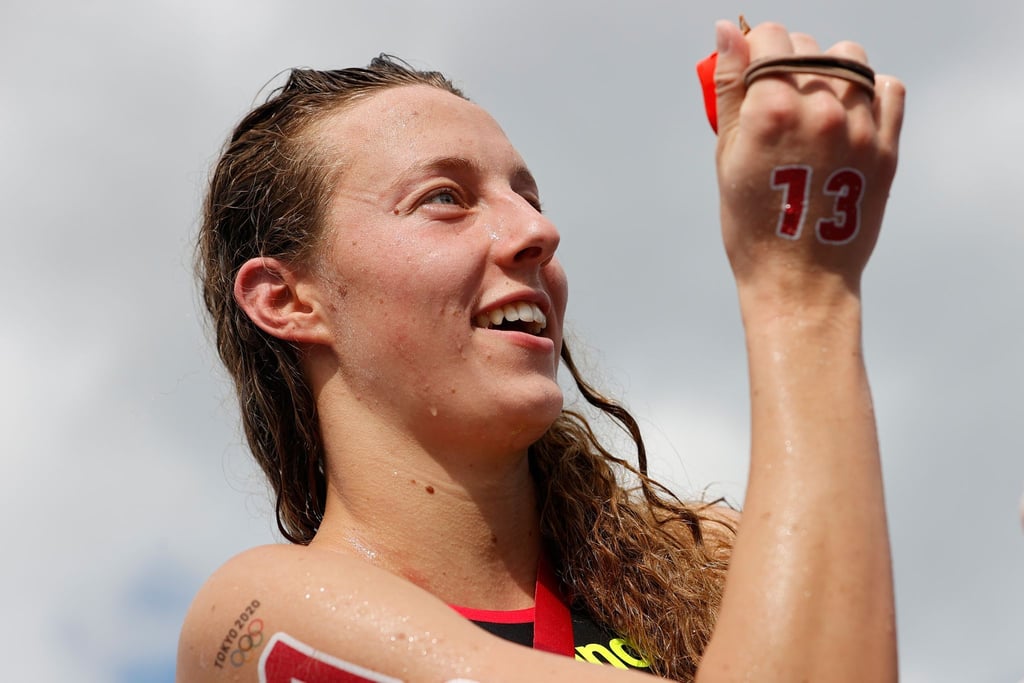 Freiwasserschwimmerin Leonie Beck ist mit ihrem fünften Platz zufrieden.