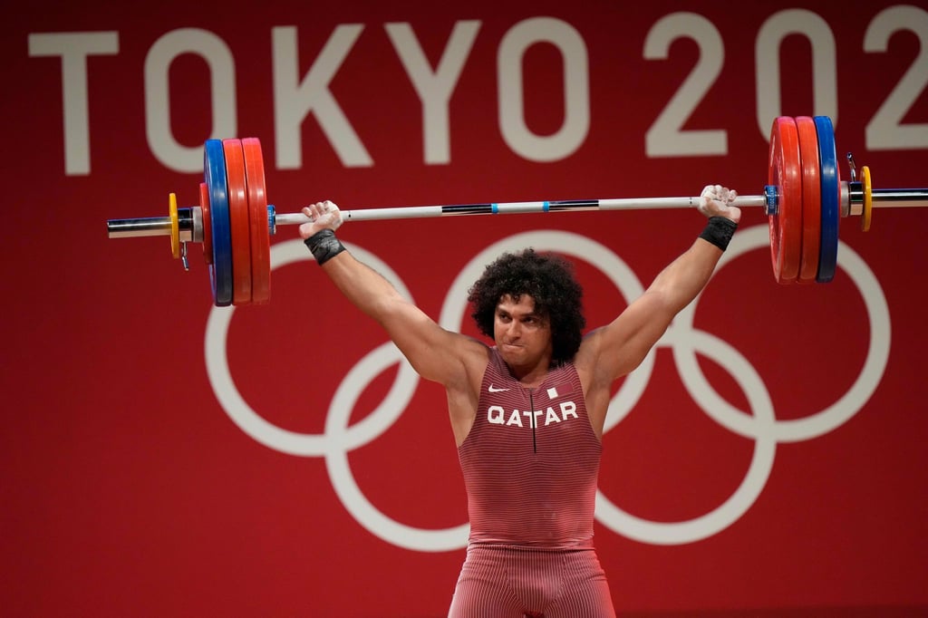 Fares Ibrahim Elbakh aus Katar gewann Gold im Gewichtheben.