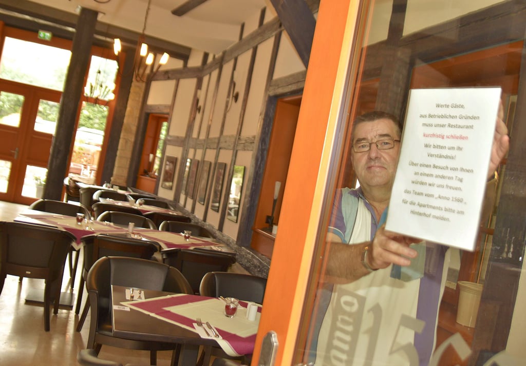 Das Restaurant ?Anno 1560? ist geschlossen. Betriebsleiter Detlef Massow fehlt das Personal.