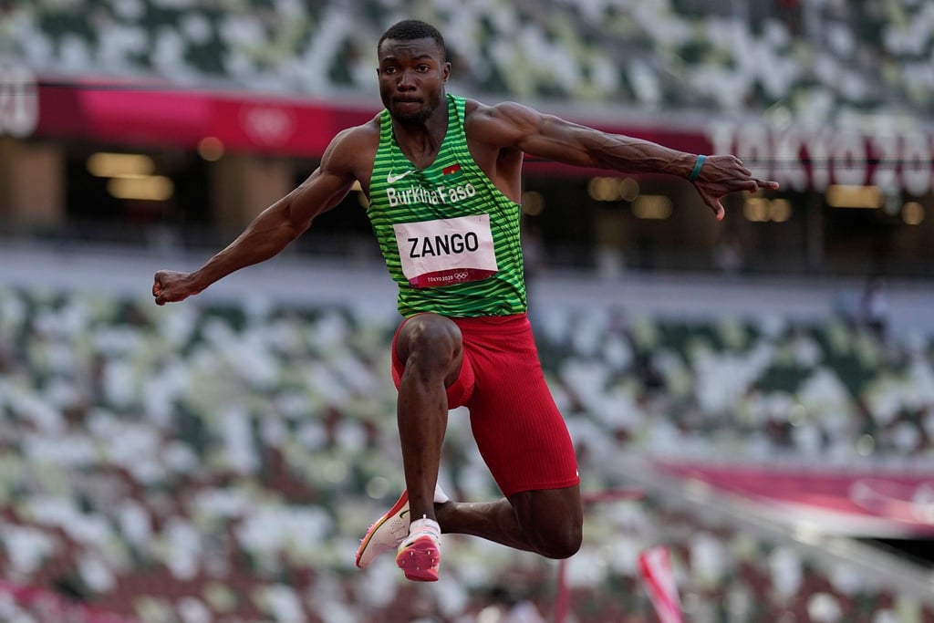 Holte Bronze im Dreisprung: Hugues Zango aus Burkina Faso.