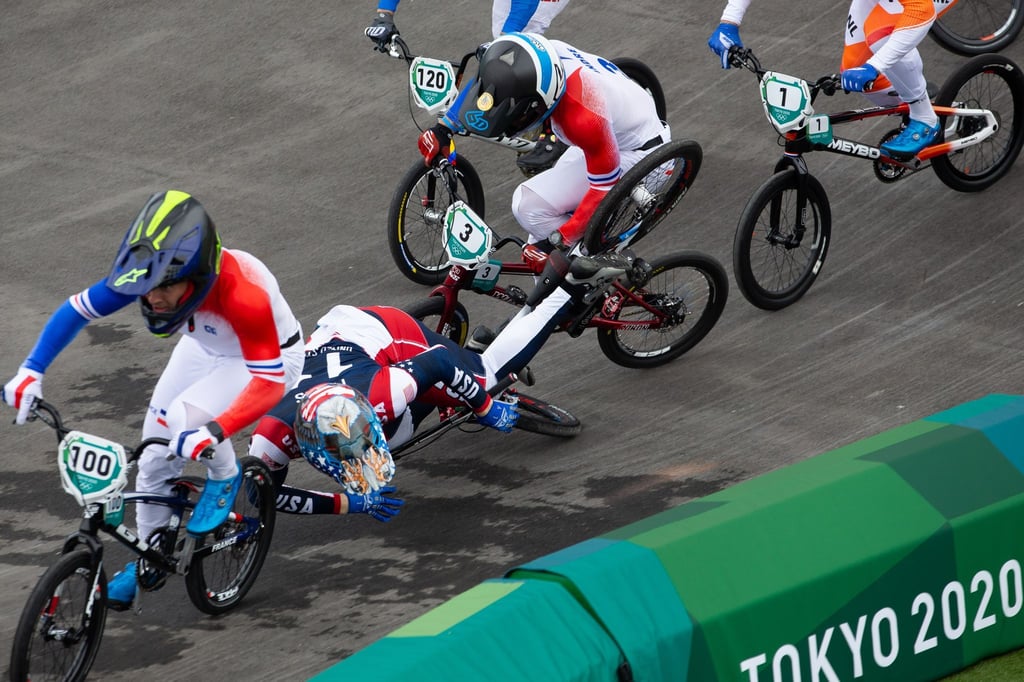 US-Star Connor Fields war beim BMX-Rennen in Tokio schwer gestürzt.