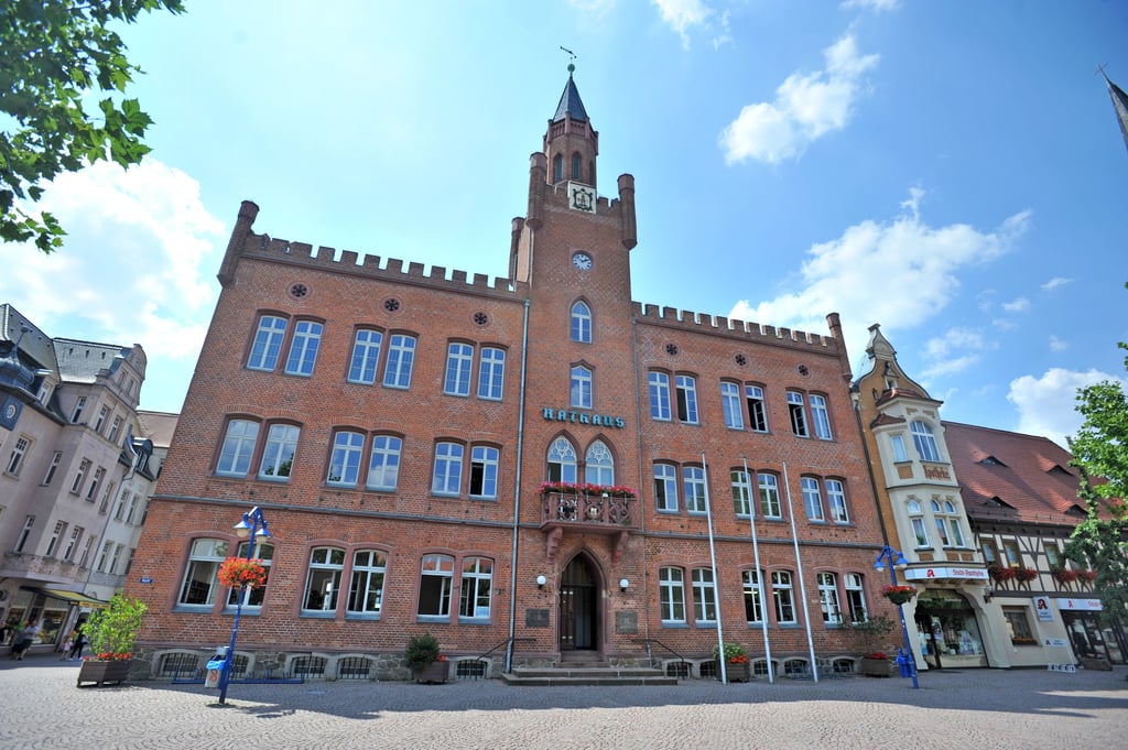 Das Rathaus in Bitterfeld.